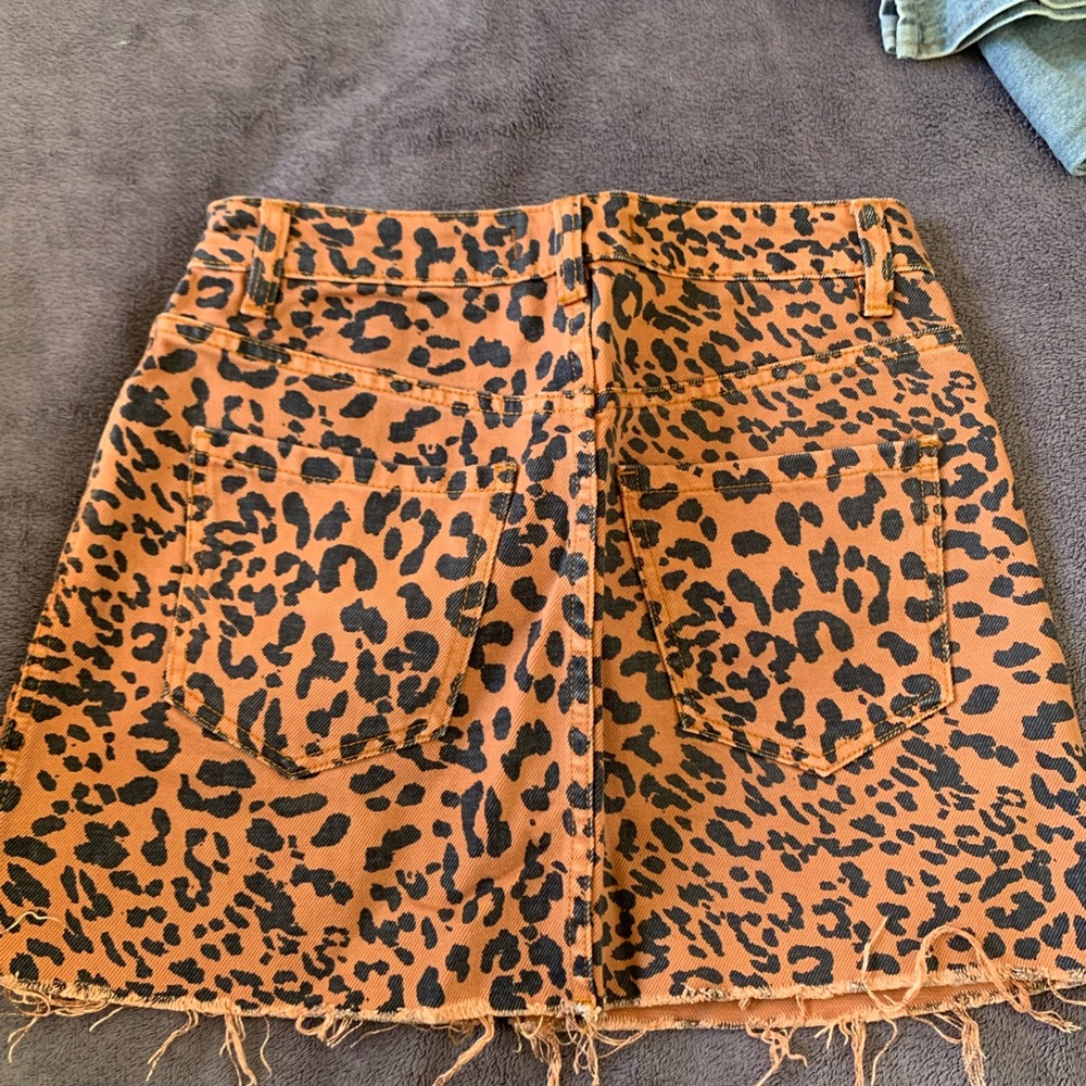 Leopard Print Mini Skirt
